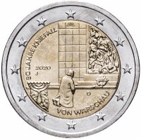 Купить Германия 2 евро 2020 J "50-летие коленопреклонения в Варшаве"