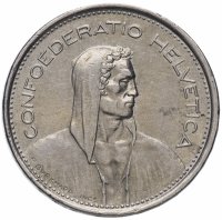 купить Швейцария 5 франков 1968