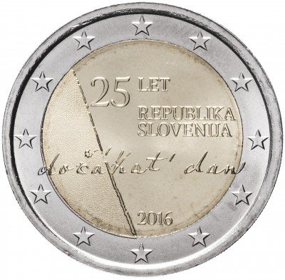 купить Словения 2 евро 2016 "25 лет независимости"