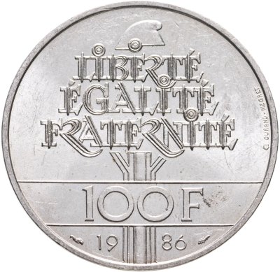 купить Франция 100 франков (francs) 1986 "100 лет Статуе Свободы"