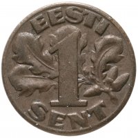 Купить Эстония 1 сент (sent) 1929