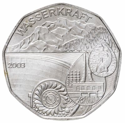 купить Австрия 5 евро (euro) 2003 Гидроэлектростанция