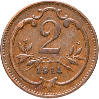 купить Австрия 2 геллера (heller) 1914