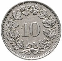 купить Швейцария 10 раппенов (rappen) 1981