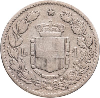 купить Италия 1 лира (lira) 1884