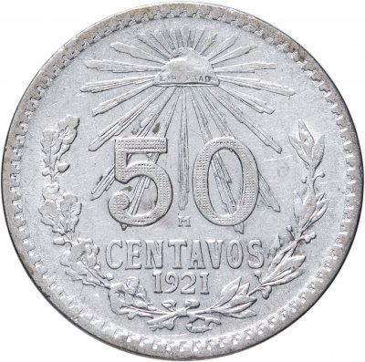 купить Мексика 50 сентаво (centavos) 1921