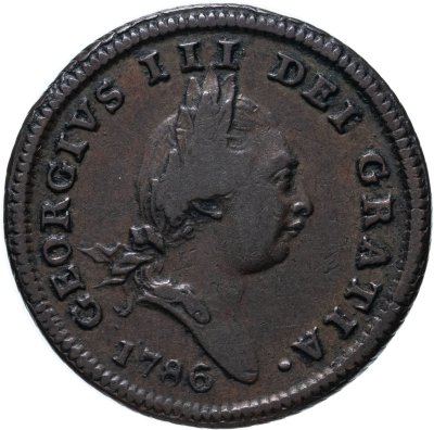 купить Остров Мэн 1/2 пенни 1786 Георг III