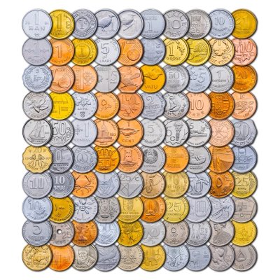 купить 12 монет из разных стран, без повторов (12 случайных монет из 100). Все наборы разные, можно собрать полную коллекцию из 100 стран
