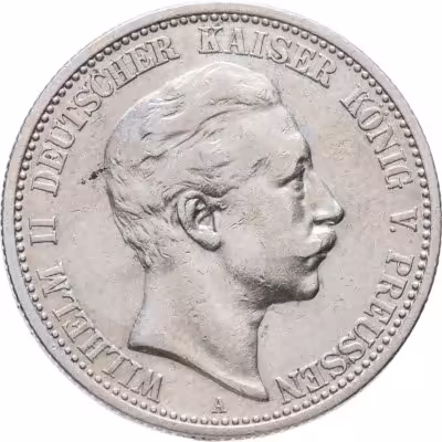 купить Германская Империя, Пруссия 2 марки (mark) 1904 с портретом Вильгельма II