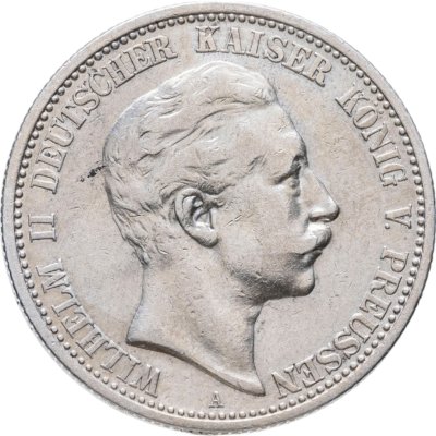 купить Германская Империя, Пруссия 2 марки (mark) 1904 с портретом Вильгельма II