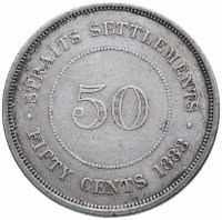 купить Стрейтс Сеттлментс 50 центов (cents) 1888