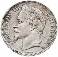 купить Франция, 5 франков 1867 "ВВ"