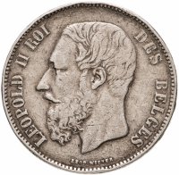купить Бельгия 5 франков (francs) 1873