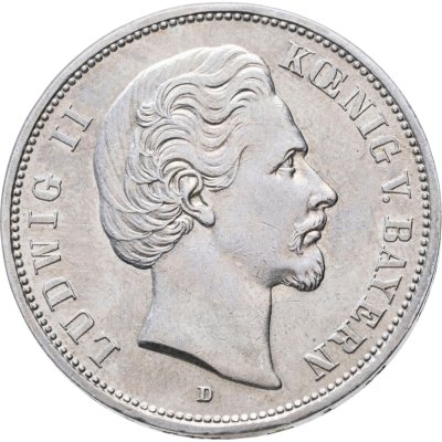 купить Германская Империя, Бавария 5 марок (mark) 1876 D