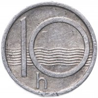 Купить Чехия 10 геллеров 1993-2003 случайный год