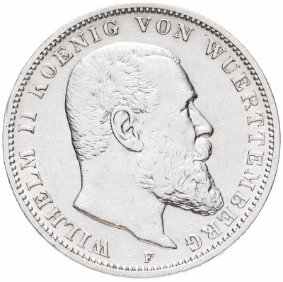 купить Германская Империя, Вюртемберг 3 марки (mark) 1909