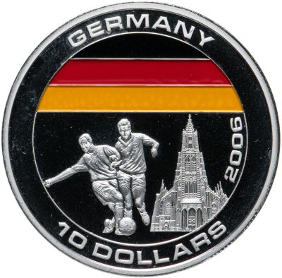 купить Либерия 10 долларов (dollars) 2005 "Чемпионат мира по футболу 2006 - Германия"