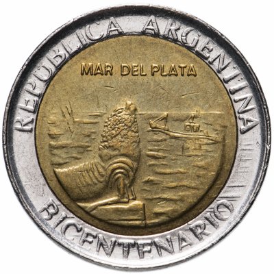 купить Аргентина 1 песо (peso) 2010 "200 лет Аргентине - Мар-дель-Плата"