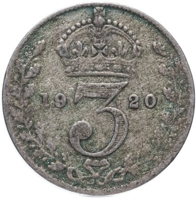 купить Великобритания 3 пенса (pence) 1920