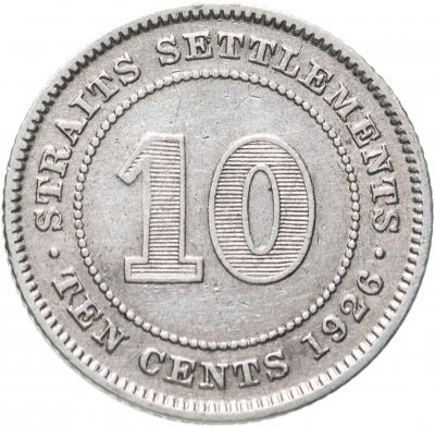 купить Стрейтс Сетлментс 10 центов (cents) 1926