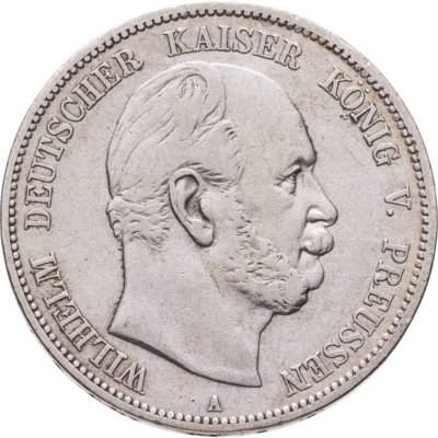 купить Германская Империя, Пруссия 5 марок (mark) 1875, знак монетного двора: "A" - Берлин