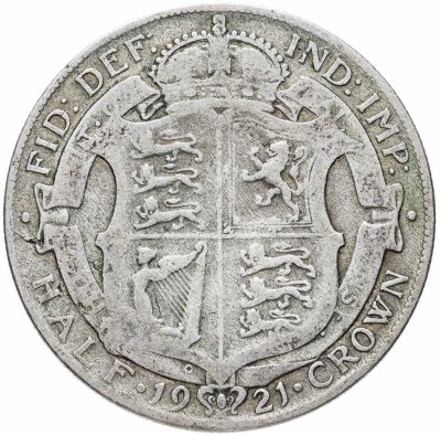 купить Великобритания 1/2 кроны (crown) 1921