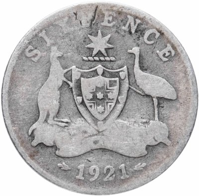 купить Австралия 6 пенсов (pence) 1921