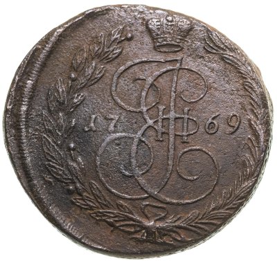 купить 5 копеек 1769 ЕМ орёл 1770-1777, нового образца