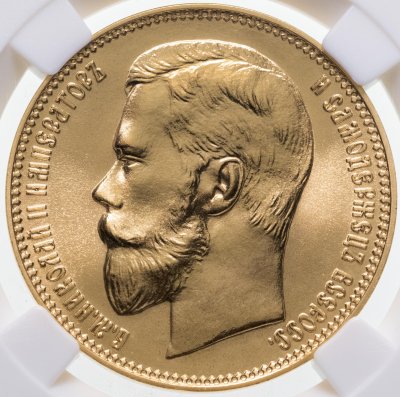 купить 37 рублей 50 копеек - 100 франков 1902 г., рестрайк ЛМД 1990 г., покрытие золотом, в слабе ННР BRILLIANT UNC