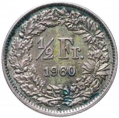 купить Швейцария 1/2 франка 1960
