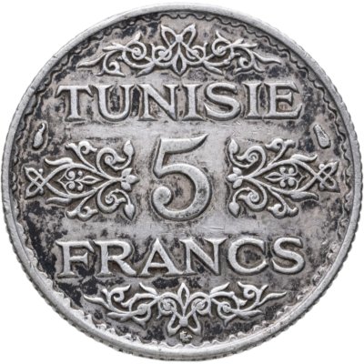 купить Тунис 5 франков (francs) 1936