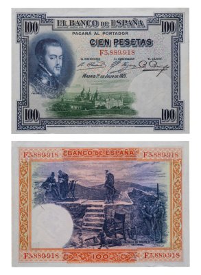 купить Испания 100 песет 1925 (Pick 62c)