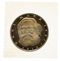 Купить Германия 5 марок 1983 "100 лет со дня смерти Карла Маркса" в запайке