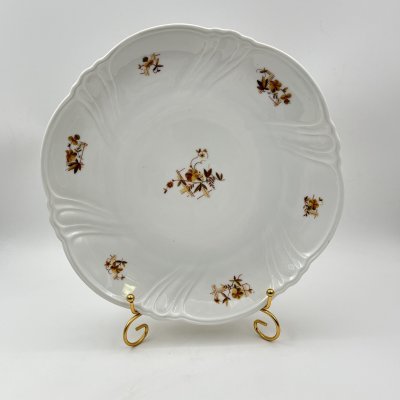 купить Блюдо сервировочное, украшенное изображениями цветов, фарфор, деколь, Западная Европа, 1970-1990 гг.