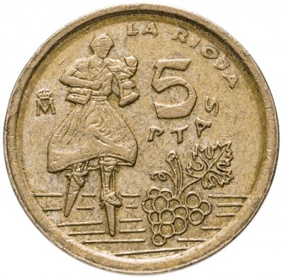 купить Испания 5 песет (pesetas) 1996 "Риоха"