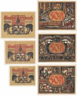 Купить Германия (Тюрингия: Гросбрайтенбах) набор из 6 нотгельдов 1921