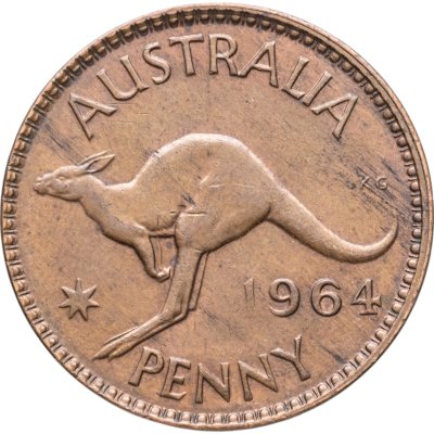 купить Австралия 1 пенни (penny) 1964 Без точки после "PENNY" - Монетный двор Мельбурна
