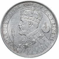 Купить Швеция 2 кроны 1897 "25-летие правления Оскара II"