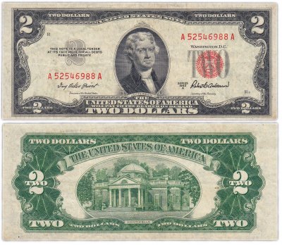 Купить США 2 доллара 1953 series 1953A (Pick 380a)