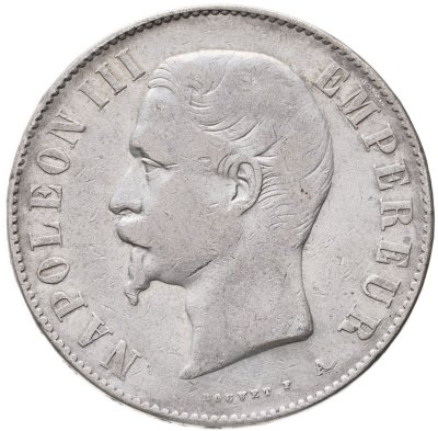 купить Франция 5 франков (francs) 1856 Наполеон III