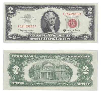 купить США 2 доллара 1963 series 1963 A (Pick 382) Granahan-Fower ПРЕСС