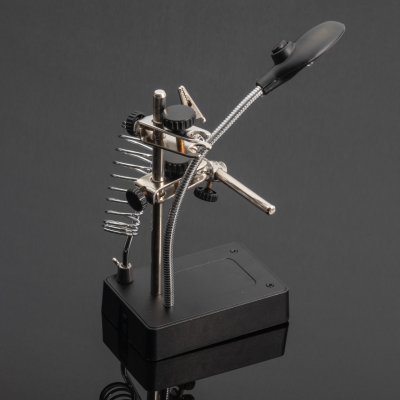 купить Лупа настольная на шарнире с держателем и подсветкой MG16129-C