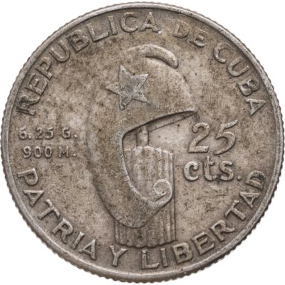 купить Куба 25 сентаво (centavos) 1953 100 лет со дня рождения Хосе Марти