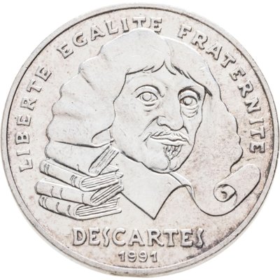 купить Франция 100 франков (francs) 1991 395 лет со дня рождения Рене Декарта
