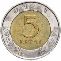 купить Литва 5 литов (litai) 1998-2013, случайная дата