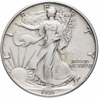 купить США 1 доллар 1991 "Шагающая свобода"