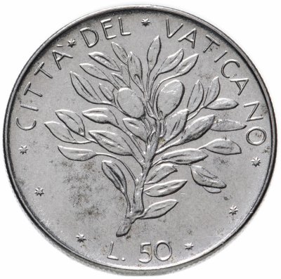 купить Ватикан 50 лир (lire) 1970-1976, случайная дата