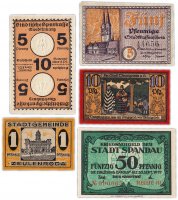 купить Германия (разные земли) набор из 5 нотгельдов 1917-1922