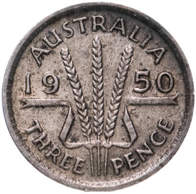 купить Австралия 3 пенса 1950