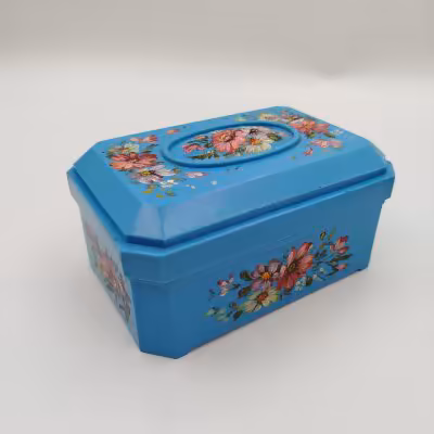 купить Шкатулка с цветочным декором, карболит, роспись, Завод «Карболит», СССР, 1950-1960 гг.